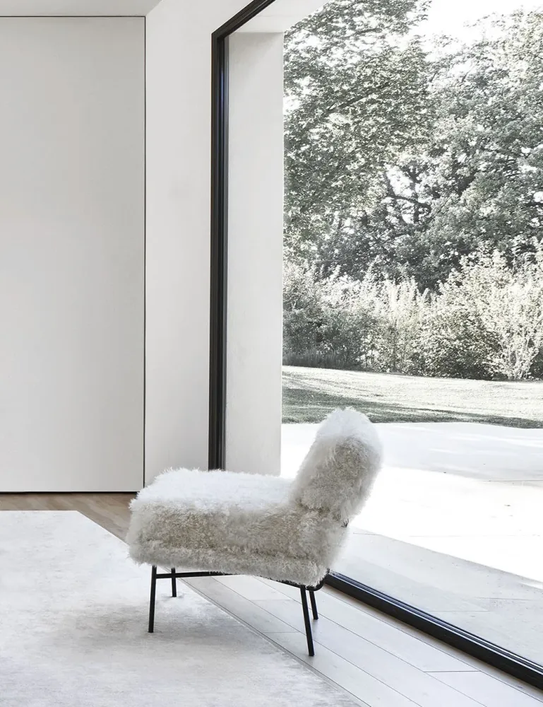 Poltrona Elettra pelliccia naturale arflex
