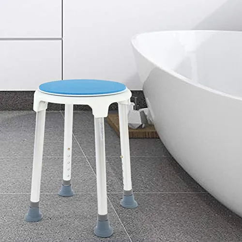 Asixx Sedia da Bagno con Doccia, Altezza Regolabile 360 Gradi Sedia da Bagno e Doccia, Sgabello da Bagno Antiscivolo Girev...