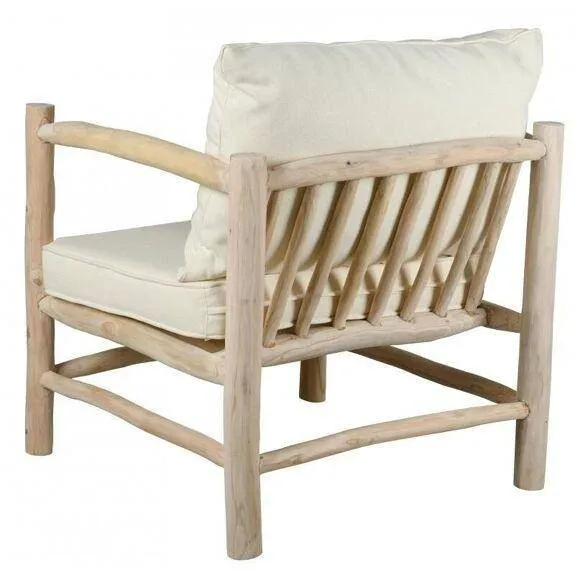 Poltrona di design teak Arthur con cuscini-MFA3280C Aubry Gaspard