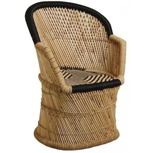 Poltrona giunco naturale e nero-MFA3000 Aubry Gaspard