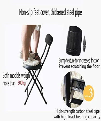 AYU Seggiolone Pieghevole Imbottito Portatile aggiornato Securi Lock Colazione Cucina Sgabello da Bar Sedile Schienale Mor...