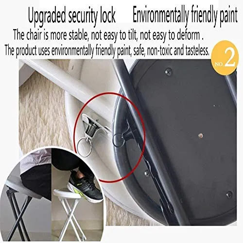 AYU Seggiolone Pieghevole Imbottito Portatile aggiornato Securi Lock Colazione Cucina Sgabello da Bar Sedile Schienale Mor...