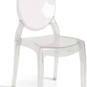 AZURA - sedia moderna polipropilene cm 50,5 x 48,5 x 94 h Trasparente Milani Home