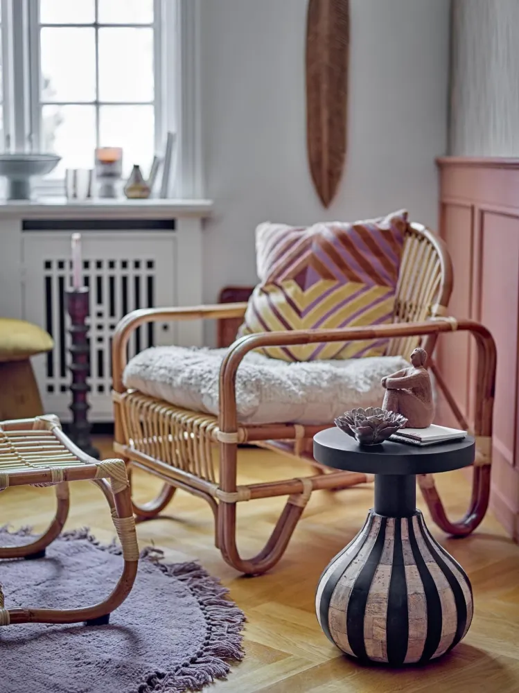 Baal Lounge Chair, Nature, Rattan