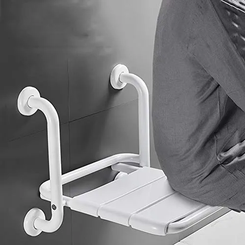 BAIHAO Bagno Sedile Parete Pieghevole Sedia da Doccia ABS Antiscivolo Sgabello da Bagno Corridoio d'ingresso per Cambiare...