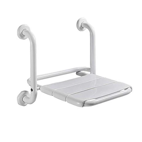 BAIHAO Sedia da Bagno con Sedile Pieghevole WC Sgabello da Doccia Parete con braccioli Sgabello Antiscivolo per Anziani di...
