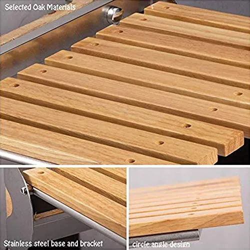 BAIHAO Sedile per Doccia Muro Sedile Pieghevole per Doccia Legno per Anziani WC Sgabello da Bagno Panca da Bagno per Anzia...