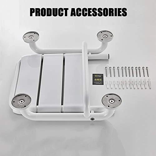 BAIHAO Sgabello da Bagno Pieghevole Sedile WC Parete Doccia per Uso Domestico Panca da Bagno Scarpe Poggiapiedi Sicurezza...