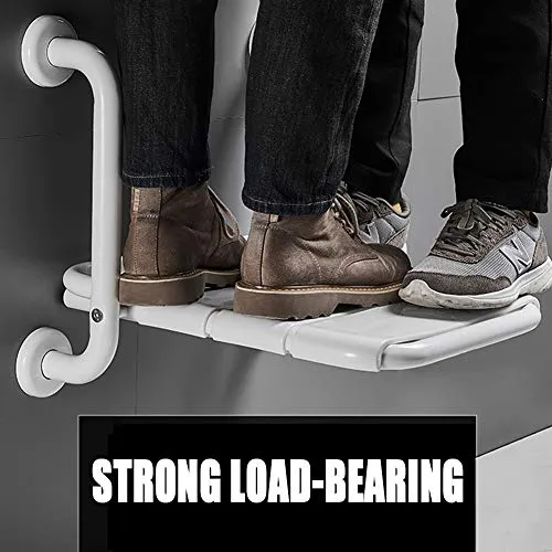 BAIHAO Sgabello da Bagno Pieghevole Sedile WC Parete Doccia per Uso Domestico Panca da Bagno Scarpe Poggiapiedi Sicurezza...