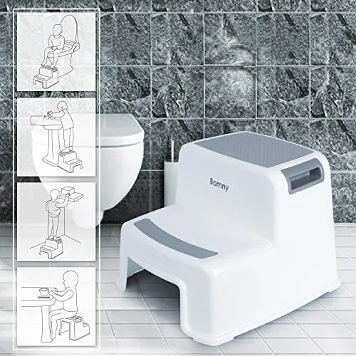 BAMNY Sgabello Antiscivolo Progettato Appositamente per i Bambini,