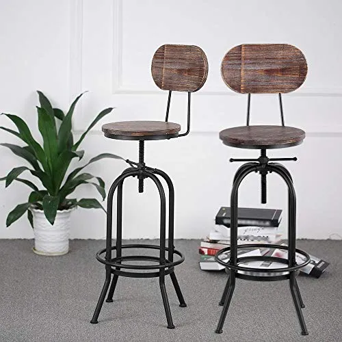 Bar chair High Chair Bar Stool con Schienale Regolabile Altezza Rotazione Semplice ed alla Moda AntiGraffio braccioli Home...