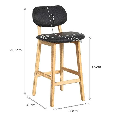 Bar chair High Chair Solid Semplice Legno dello Schienale e la casa Moderna Camera da Letto Soggiorno Caffetteria Bar cont...