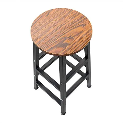 Bar Stool Sgabello Legno del Retro Metallo AntiGraffio Resistente Adatto Sala da Pranzo Cucina Soggiorno Ufficio Etc. 1 Pe...