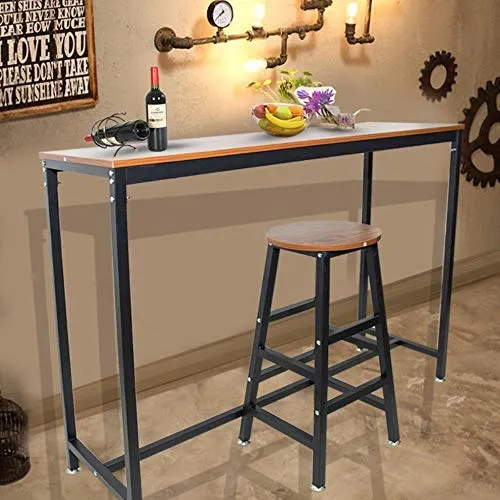 Bar Stool Sgabello Legno del Retro Metallo AntiGraffio Resistente Adatto Sala da Pranzo Cucina Soggiorno Ufficio Etc. 1 Pe...