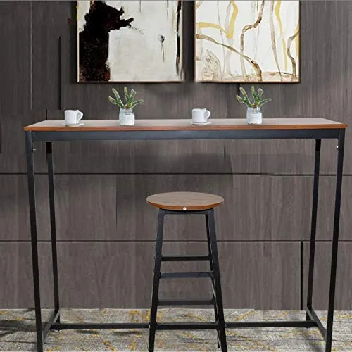 Bar Stool Sgabello Legno del Retro Metallo AntiGraffio Resistente Adatto Sala da Pranzo Cucina Soggiorno Ufficio Etc. 1 Pe...