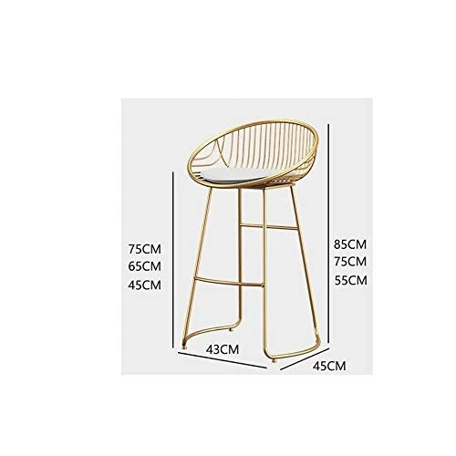 Sgabelli da Bar sgabelli Alti Indietro sedie Tavoli e Sedie Retro Ferro battuto Oro Semplice Moderna Antiscivolo Home Kitc...