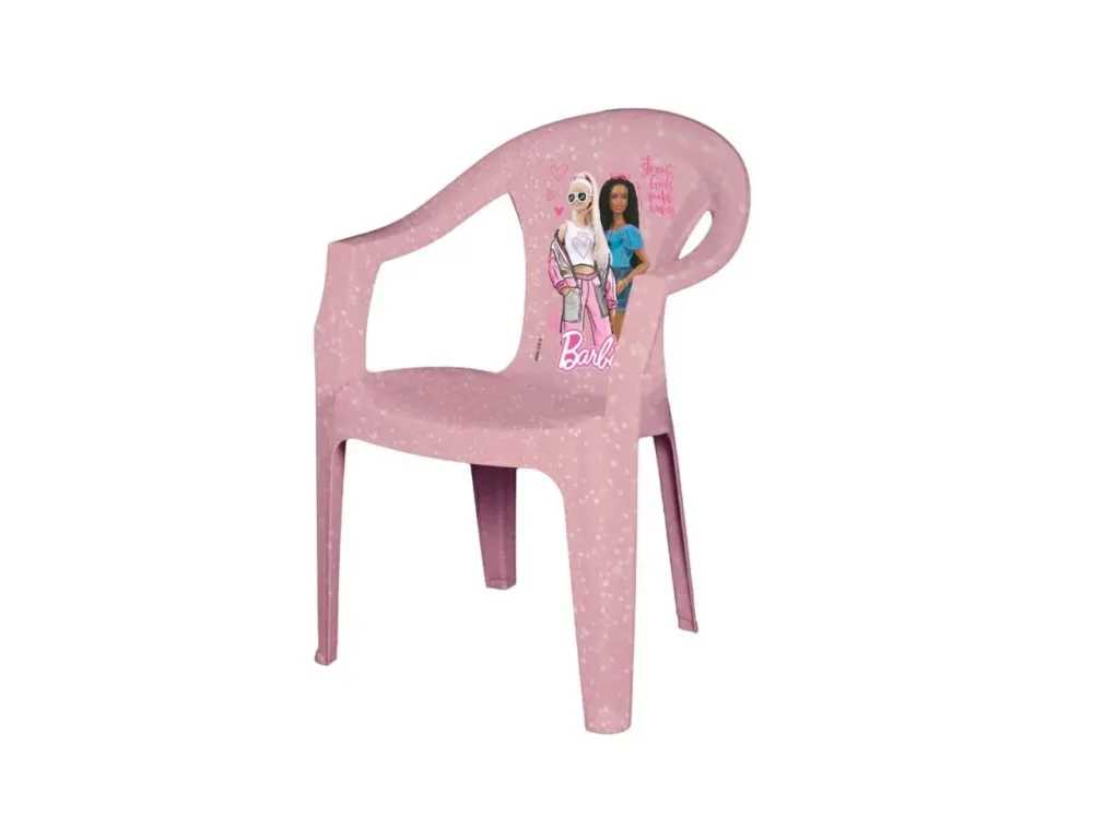 Barbie sedia per bambini rosa plastica con braccioli