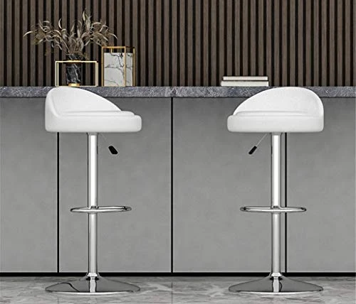 SZQ-Sgabelli da Bar PU Pranzo Sgabello, Altezza Regolabile Low Back Alto Sgabello con poggiapiedi Utilizzato Cafe Bar Home...