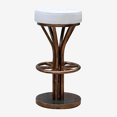 SZQ-Sgabelli da Bar Tondo Bar Stool, Bold Metal Frame Domestico Multifunzionale Pranzo Sgabello Coffee Shop Vintage Chair...