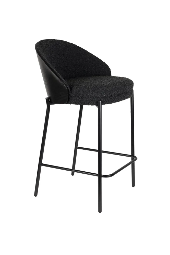 Barstuhl Rodin Bouclé Black