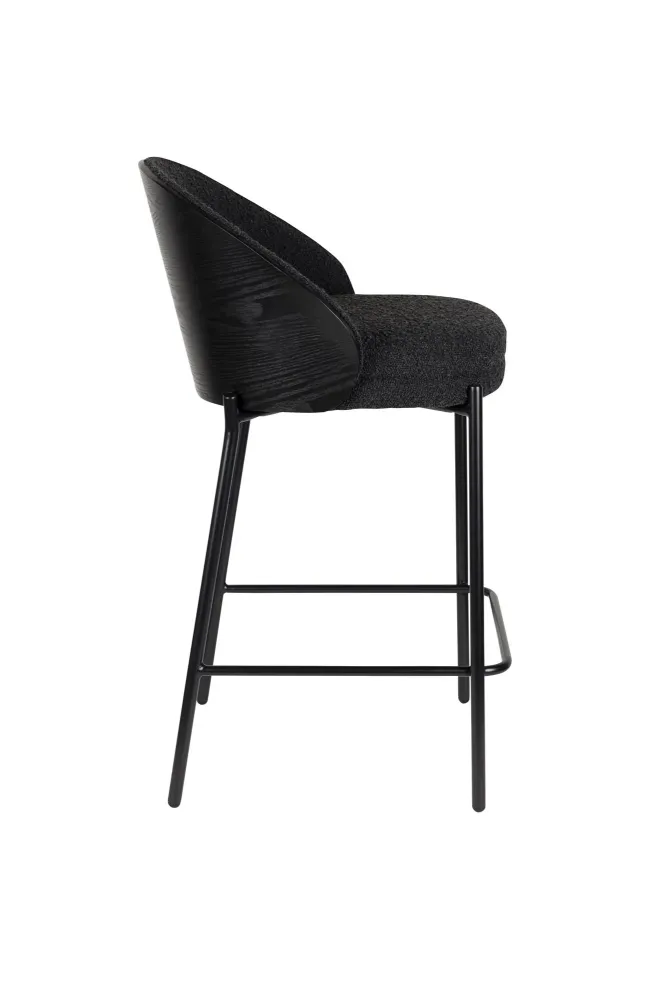 Barstuhl Rodin Bouclé Black