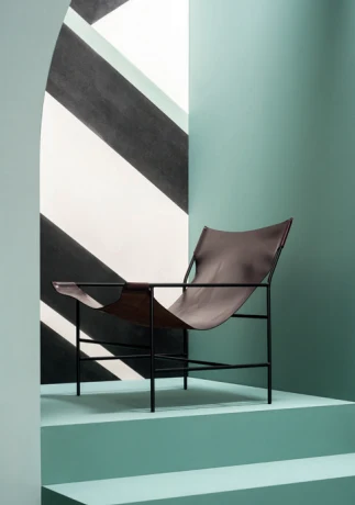 Sedia Leggia Hydro pelle Baxter