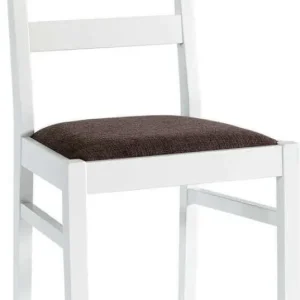 BEATRIX - sedia moderna legno con seduta stoffa Bianco Milani Home