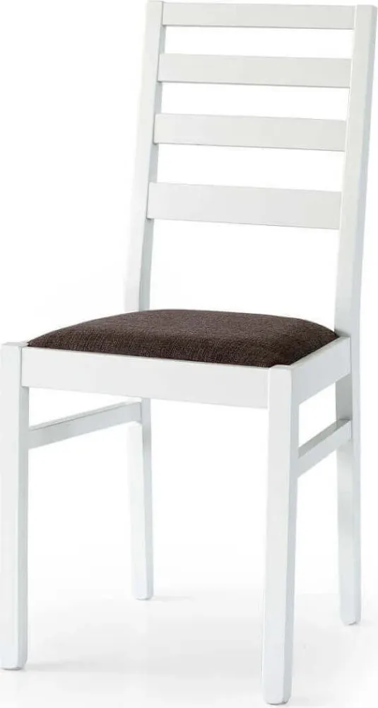 BEATRIX - sedia moderna legno con seduta stoffa Bianco Milani Home