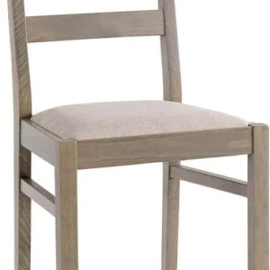 BEATRIX - sedia moderna legno con seduta stoffa Tortora Milani Home