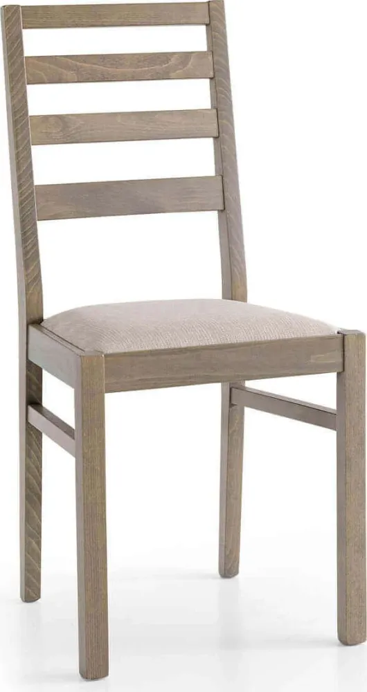 BEATRIX - sedia moderna legno con seduta stoffa Tortora Milani Home