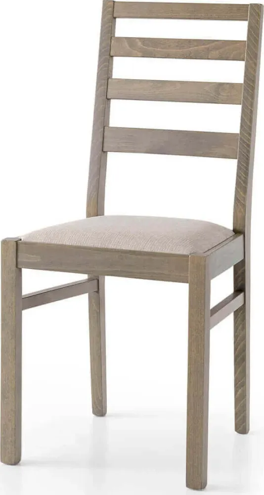 BEATRIX - sedia moderna legno con seduta stoffa Tortora Milani Home