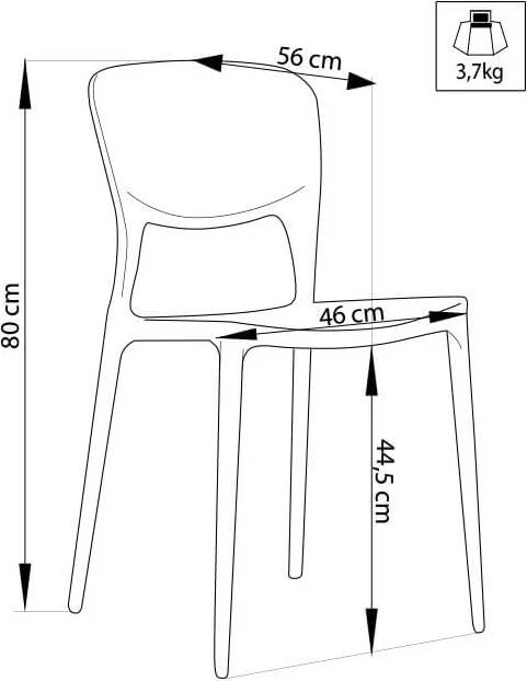 BELLA - sedia plastica Bianco Milani Home