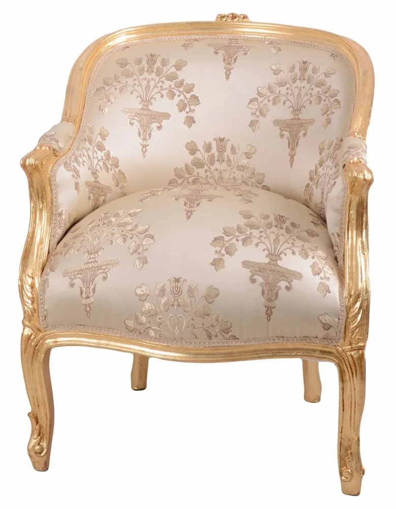 BERGERE EN CONFESSIONAL POLTRONA BAROCCA ORO CHIARO