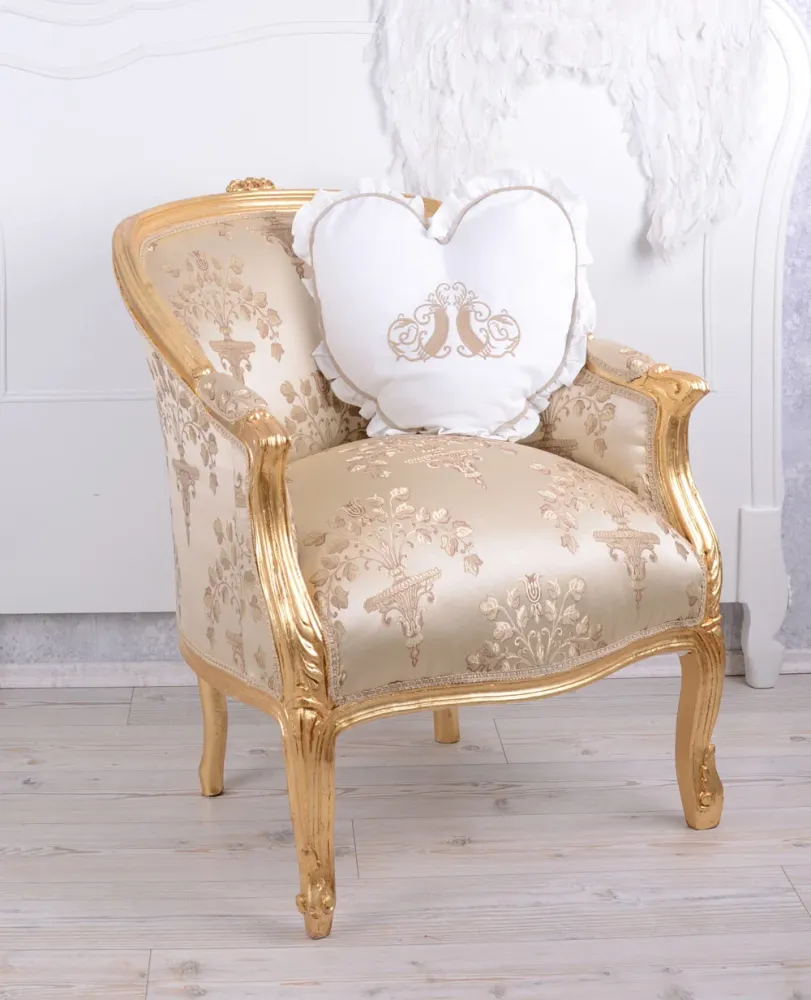 BERGERE EN CONFESSIONAL POLTRONA BAROCCA ORO CHIARO
