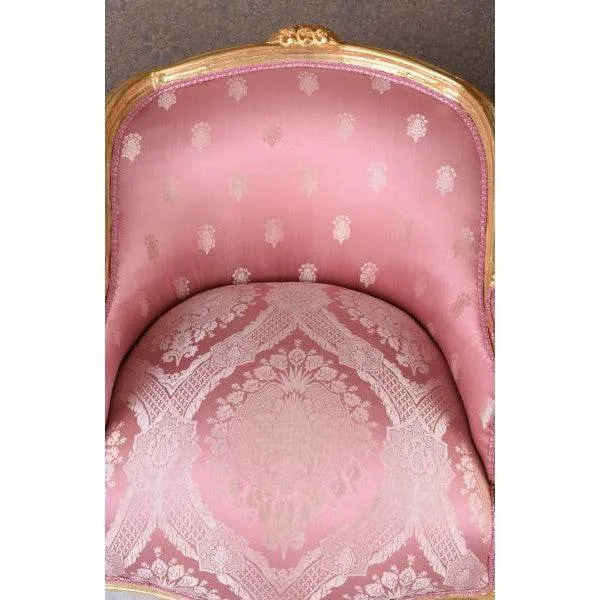 BERGERE EN CONFESSIONAL POLTRONA BAROCCA ORO ROSA