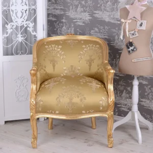 BERGERE EN CONFESSIONAL POLTRONA BAROCCA ORO SCURO