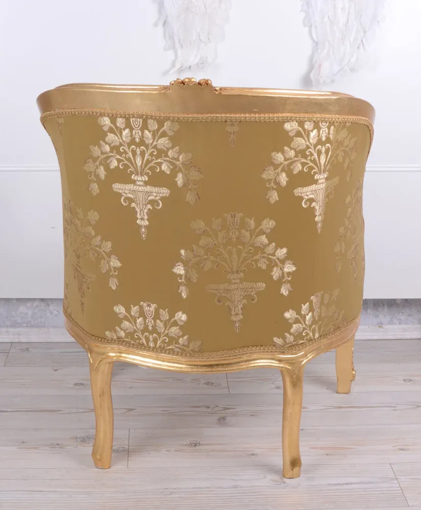 BERGERE EN CONFESSIONAL POLTRONA BAROCCA ORO SCURO