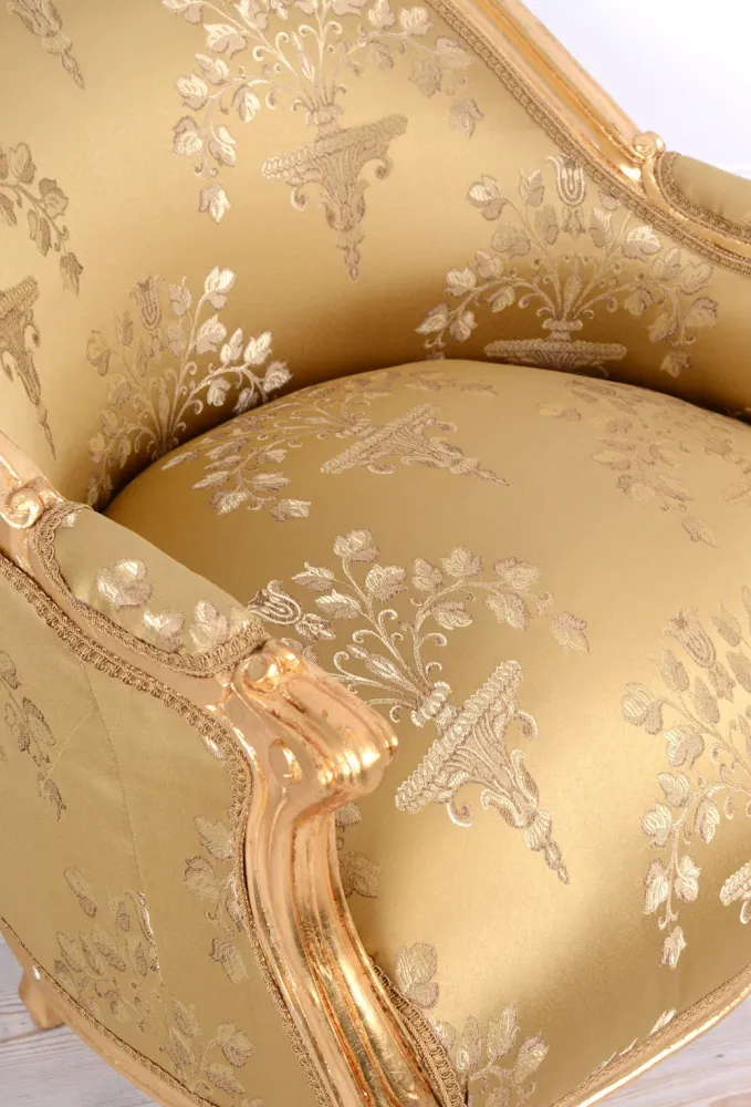 BERGERE EN CONFESSIONAL POLTRONA BAROCCA ORO SCURO