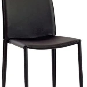 BEVERLEY - sedia moderna ecopelle Nero Milani Home