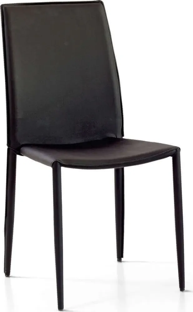 BEVERLEY - sedia moderna ecopelle Nero Milani Home