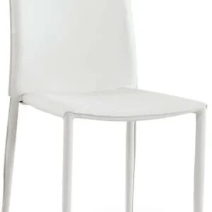 BEVERLEY - sedia moderna ecopelle struttura metallo Bianco Milani Home