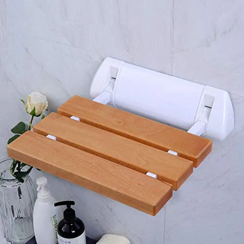BHBXZZDB Sgabelli per Doccia Parete Pieghevoli Sgabello per Doccia Legno fissato al Muro Sgabello per Scarpe Pieghevoli Sg...