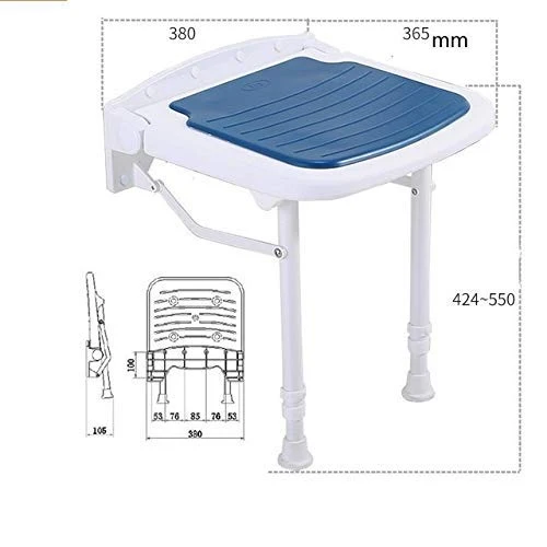 BHBXZZDB Sgabello Pieghevole da Bagno, Sgabello da Seduta Sedia da Parete Sgabello da Doccia Sedia Pieghevole Sedia da Par...