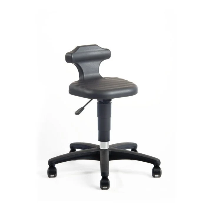Sgabello girevole BIMOS Flex con ruote integrali schiuma nera ( 9000454165 )