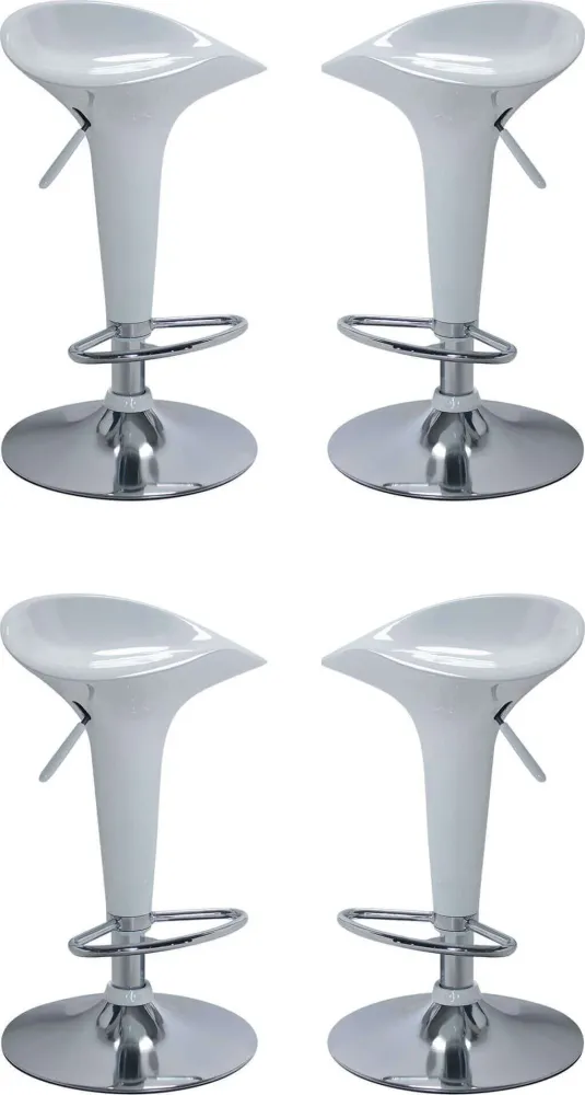 BLANCO - set di 4 sgabelli Bianco Milani Home