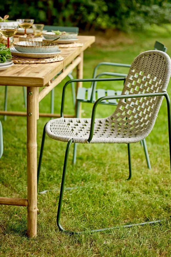 Sedia da pranzo Calana, verde, metallo BLOOMINVILLE