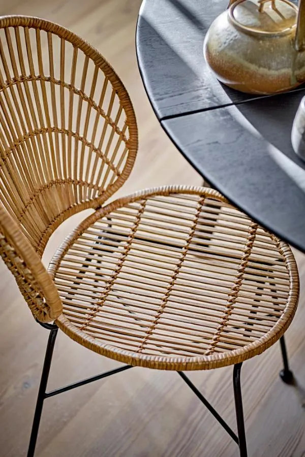 Sedia da pranzo Fiore, colore naturale, rattan BLOOMINVILLE