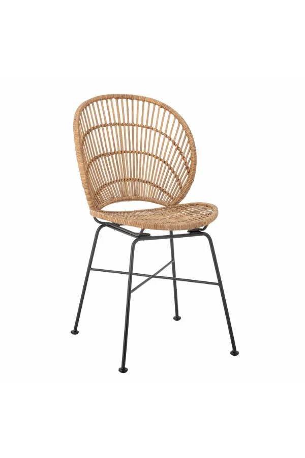Sedia da pranzo Fiore, colore naturale, rattan BLOOMINVILLE