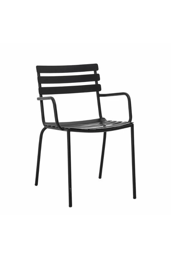 Sedia da pranzo Monsi, nera, metallo zincato BLOOMINVILLE