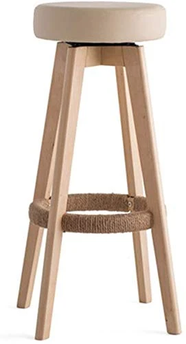 BMJ&C Sgabello Legno Sgabello da Bar Sgabello Alto da casa Sgabello da Bar Legno Massiccio Moderno Minimalista Rotante Sed...